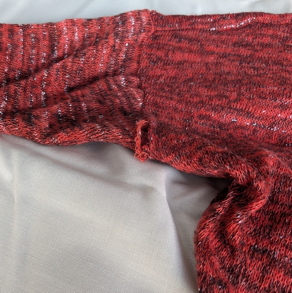 Orange Knit Long Top with Embellishments - Picture 2 of 5